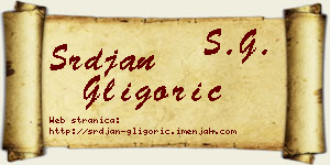 Srđan Gligorić vizit kartica